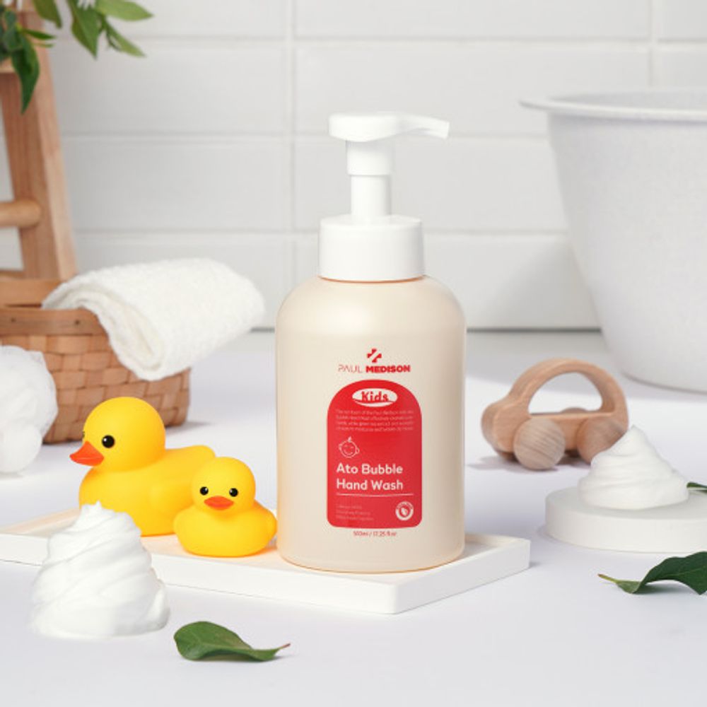 [PAUL MEDISON] Kids Ato Bubble Hand Wash White Musk 510ml | Hypoallergenic, 0.00 Irritation | Rich, Dense Foam with One Pump for Gentle Cleansing - Made in Korea